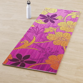 ORIENTAL Pink Golden Pattern - Yoga Mat ヨガマット