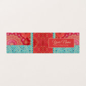 ORIENTAL Red Turquoise Pattern - Business Card 名刺 (外部フラット)
