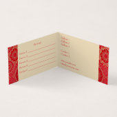 ORIENTAL Red Turquoise Pattern - Business Card 名刺 (内部)