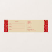 ORIENTAL Red Turquoise Pattern - Business Card 名刺 (内部フラット)