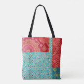 ORIENTAL Red Turquoise Pattern - Tote Bag トートバッグ (裏面)