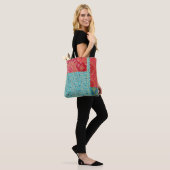 ORIENTAL Red Turquoise Pattern - Tote Bag トートバッグ (モデル)