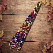 Oriental rug motifs in autumn colors ネクタイ