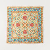 Oriental rug,ornate ornamental floral pattern,styl タペストリー (正面(横))