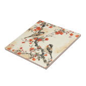 Oriental Songbirds and Blossom - Traditional Asian タイル (側面)
