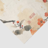 Oriental Songbirds and Blossom - Traditional Asian 薄葉紙 (詳細)