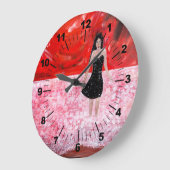 Oriental Sunset Painting by Alfred Fox ラージ壁時計 (傾斜)