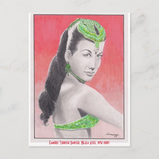 origが付いている郵便はがき。 芸術、Nejla Atesトルコのダンサー ポストカード (正面)