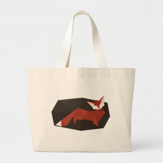 Origamiのキツネのジャンボトート ラージトートバッグ