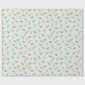 Origamiのプリントによるずるい花柄 ラッピングペーパー (フラット)