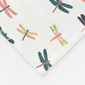 Origamiのプリントによるトンボ フリースブランケット (角)