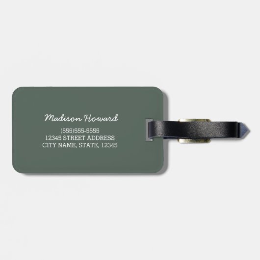 Origamiのプリントによるモノグラムのな|陽気なシェブロン ラゲッジタグ (裏面横)