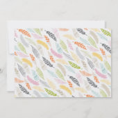 Origamiのプリントによる羽のプリント5x7の文房具 ノートカード (裏面)