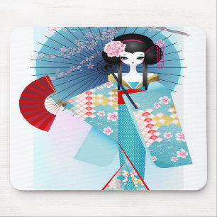 Origamiの人形のマウスパッド マウスパッド