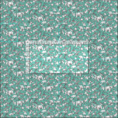 origamiの動物のditsyミント ファブリック (タイル)