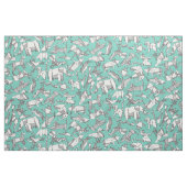 origamiの動物のditsyミント ファブリック (ファットクウォーター)