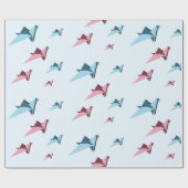 Origamiの日本のなマスターの紙クレーン ラッピングペーパー (フラット)