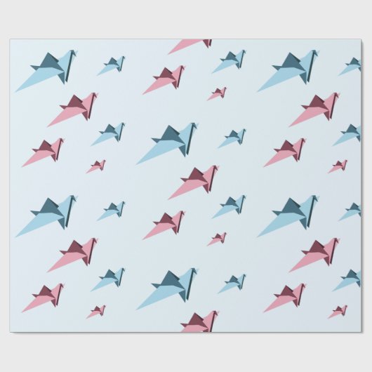 Origamiの日本のなマスターの紙クレーン ラッピングペーパー (フラット)
