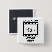 Origamiの発育阻害 缶バッジ (正面&裏面)