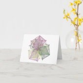 Origamiの空白のなメッセージカード カード (黄色い花)