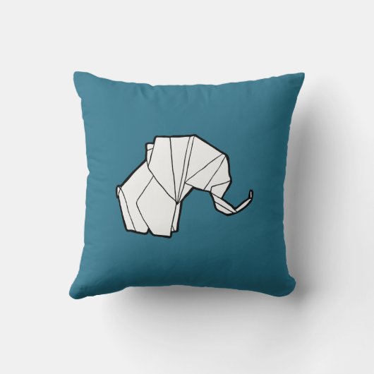 Origami象の枕 クッション (裏面)