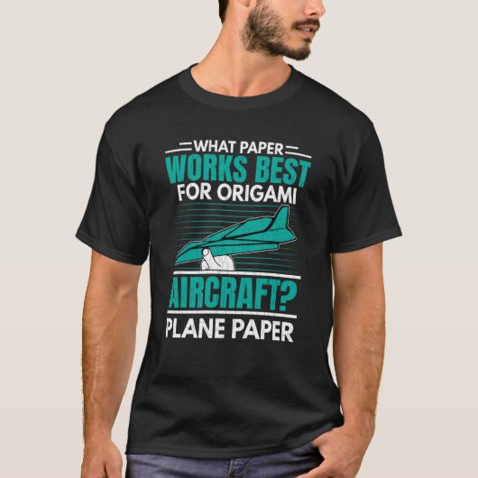 Origami Aircraft Fun Aerospace Engineer Engineerin Tシャツ (正面)