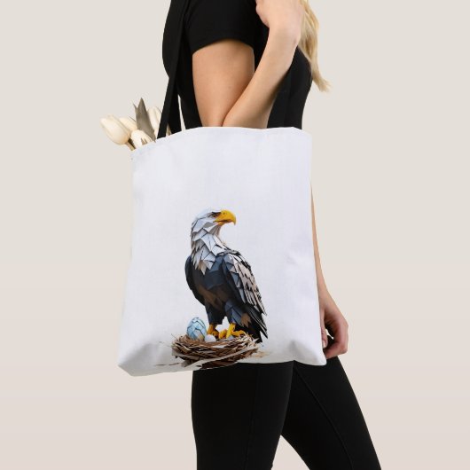 Origami American eagle  トートバッグ (クローズアップ)