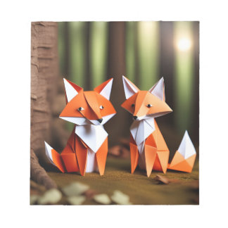 Origami Art - Duo of Wilderness:キツネ ノートパッド