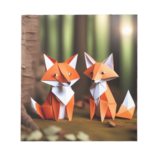Origami Art - Duo of Wilderness:キツネ ノートパッド (正面)
