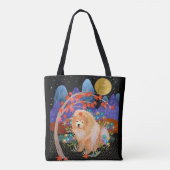 ORIGAMI AUTUMN CHOWトートまたはクロスボディバッグ トートバッグ (裏面)