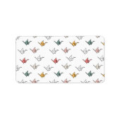 Origami Calm - Crane差出人住所シール ラベル (正面)