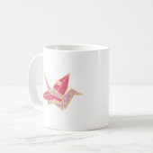 Origami Crane(Tsuru) Lavender コーヒーマグカップ (正面左)