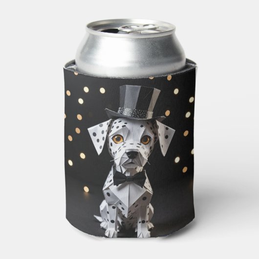Origami Dapper dog 缶クーラー (缶正面)