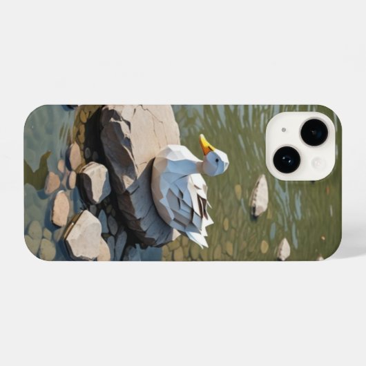 Origami duck iPhoneケース (裏面横)