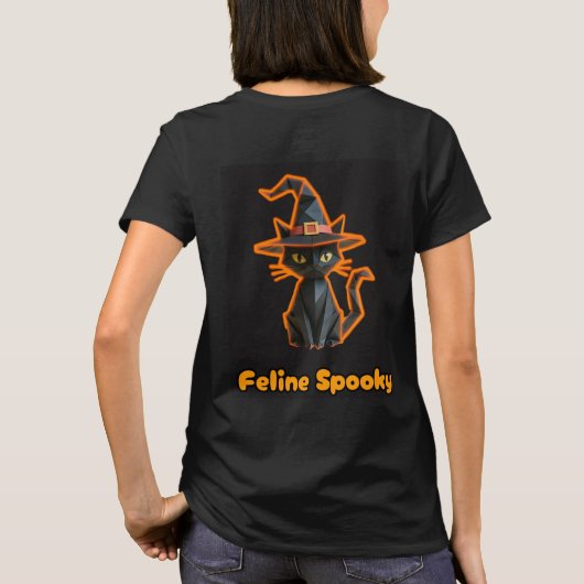 Origami Feeline Spooky Tシャツ (裏面)