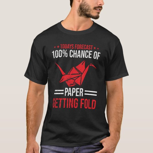 Origami Forecast Paper Getting Fold Tシャツ (正面)