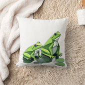 Origami Frogs in Geometric Style クッション (ブランケット)