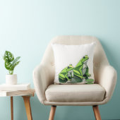 Origami Frogs in Geometric Style クッション (椅子)