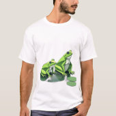 Origami Frogs in Geometric Style Tシャツ (正面)