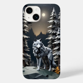 Origami Gray Wolf Case-Mate iPhone 14ケース