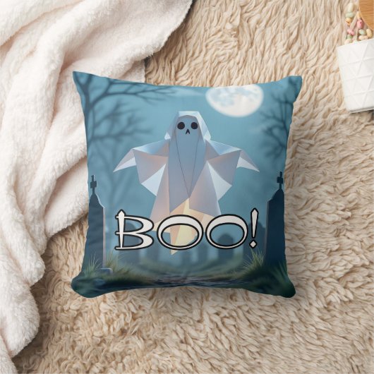 Origami Halloween Scary Ghost Silly クッション (ブランケット)