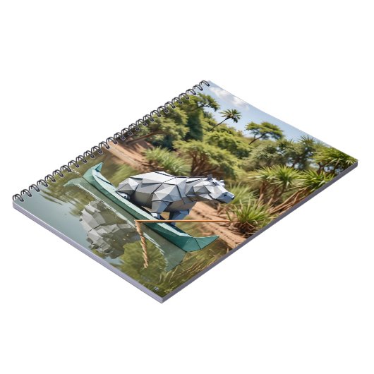 Origami Hippo On a Canoe ノートブック (左側)