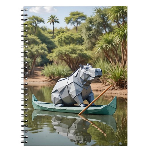 Origami Hippo On a Canoe ノートブック (正面)