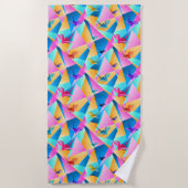 Origami Kaleidoscope ビーチタオル (正面)