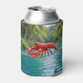 Origami Lobster on a tightrope koozie 缶クーラー (缶正面)