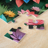 Origami peacock  ジグソーパズル (側面)