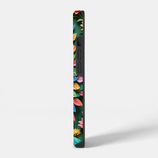 Origami Peacock iPhoneケース (左側面)