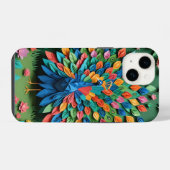 Origami Peacock iPhoneケース (裏面横)