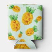 Origami Pineapple：トロピカルイエローデザイン 缶クーラー (裏面)