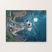 Origami Spooky Halloween Skeleton Dog ジグソーパズル (横)